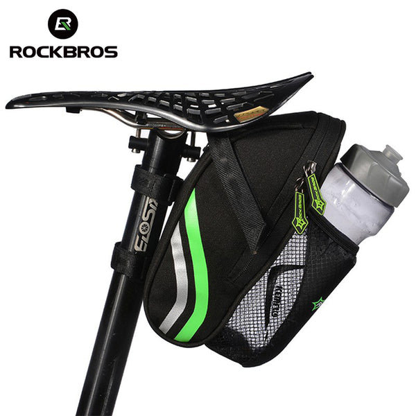 RockBros Folding Bike Bicycle Tail Rear Seatpost Saddle Bottle Bags MTB Mountain Road Cycling Riding Portable Seat Pouch Package