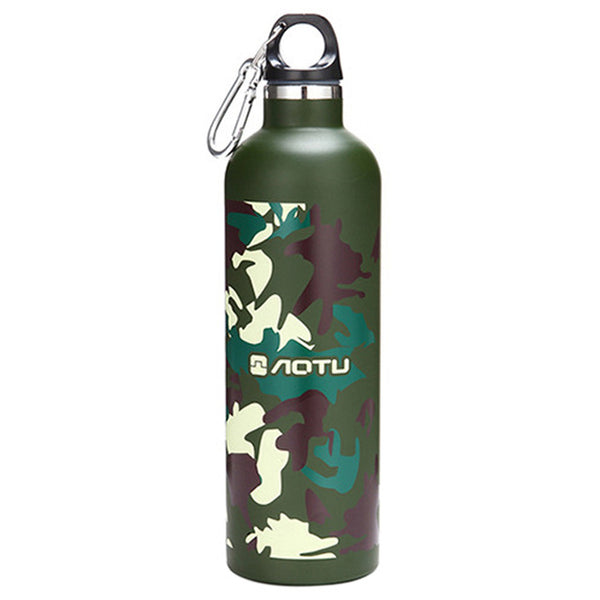 600ml Outdoor Sports Camouflage Water Bottle Purity Aluminium Student Traveling Portable Cup Cycling Shaker Bike Accessories