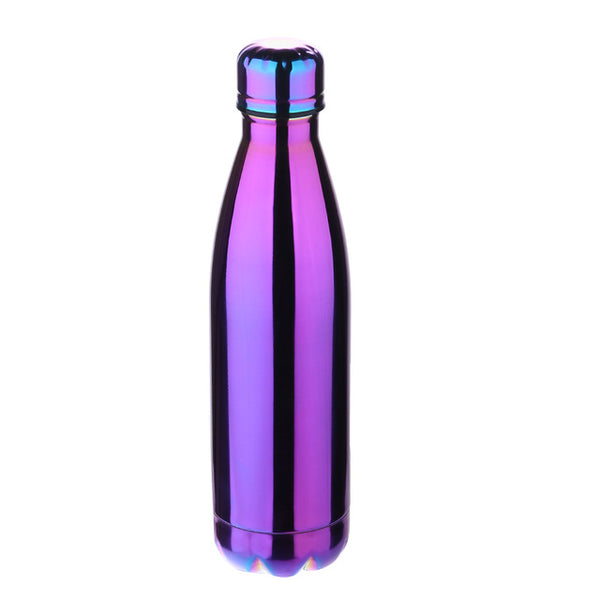 3 Colors bike bottle 500ml Water Cup Portable Vacuum Insulated Stainless Steel Mirror Water Bottle Bicycle Accessories