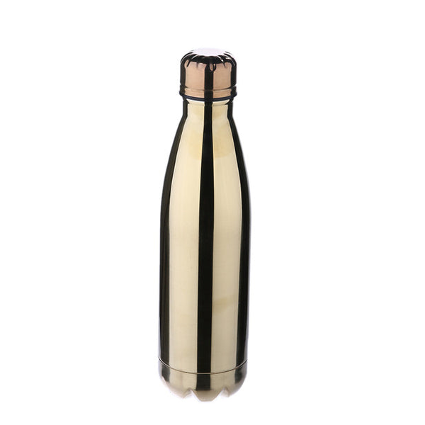 3 Colors bike bottle 500ml Water Cup Portable Vacuum Insulated Stainless Steel Mirror Water Bottle Bicycle Accessories