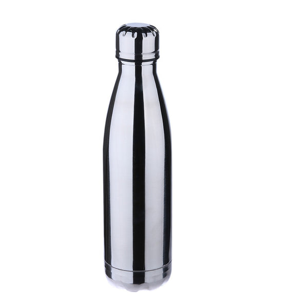 3 Colors bike bottle 500ml Water Cup Portable Vacuum Insulated Stainless Steel Mirror Water Bottle Bicycle Accessories