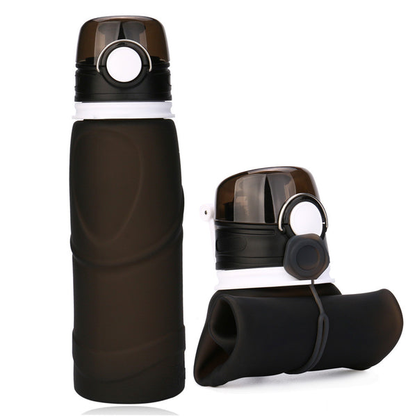 2017 Outdoor Hiking Silicone 750ml Collapsible Drink Kettle Silicone Foldable Sports Bottle #EW