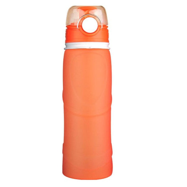 2017 Outdoor Hiking Silicone 750ml Collapsible Drink Kettle Silicone Foldable Sports Bottle #EW