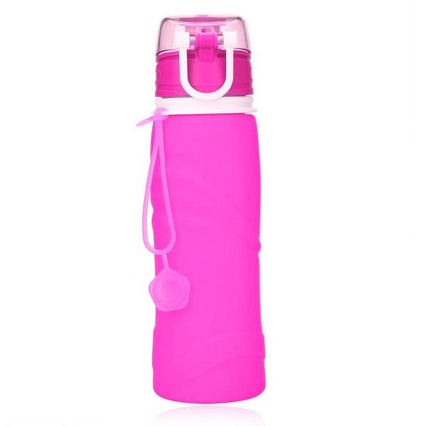2017 Outdoor Hiking Silicone 750ml Collapsible Drink Kettle Silicone Foldable Sports Bottle #EW