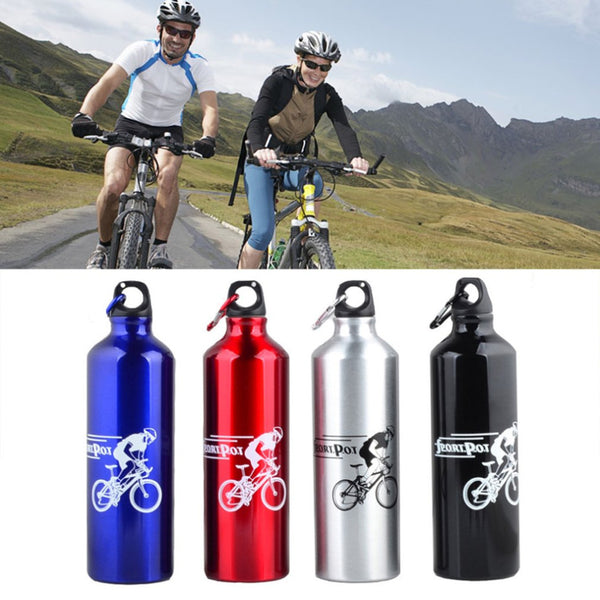 750ML Portable Size Durable Aluminum Alloy Outdoor Cycling Camping Water Bottle Bicycle Bike Sports Drink Jug Bottle Wholesale