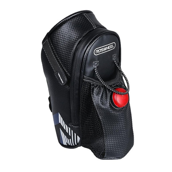 ROSWHEEL Bicycle Bag Rainproof Kettle Bottle Bag Cycling Mountain Bike Back Seat Tail Pouch With Tail Light Cycling Accessory