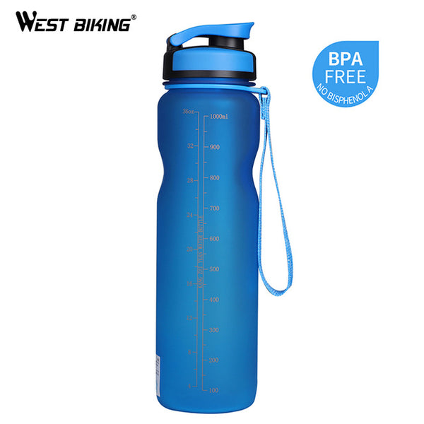 WEST BIKING 1000ML BPA FREE Bicycle Water Bottle Bike Bottles Filter Portable Kettle Leak-Proof Cup Sport Cycling Drink Bottle