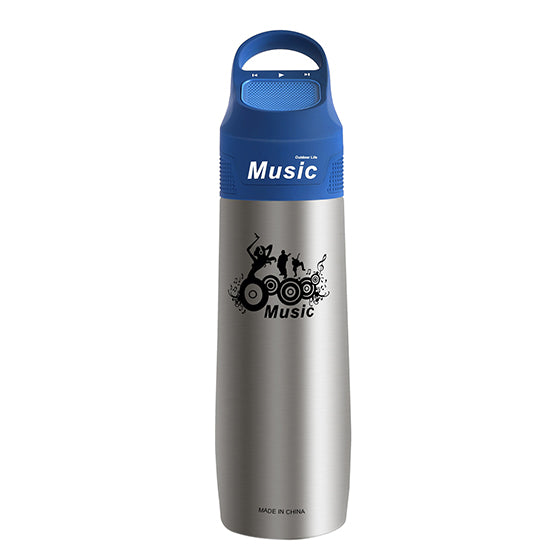 WEST BIKING 750ML Bluetooth Music Bicycle Bottle Vacuum Cup Double Wall Stainless Steel Bike Water Thermos Cups Sports Bottles