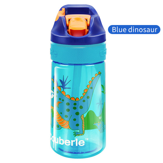 CCUBERLE 450ML Kids Cartoon Water Bottle BPA FREE with Straw Portable Drinkware Leak-Proof Children Sports Bicycle Water Bottles